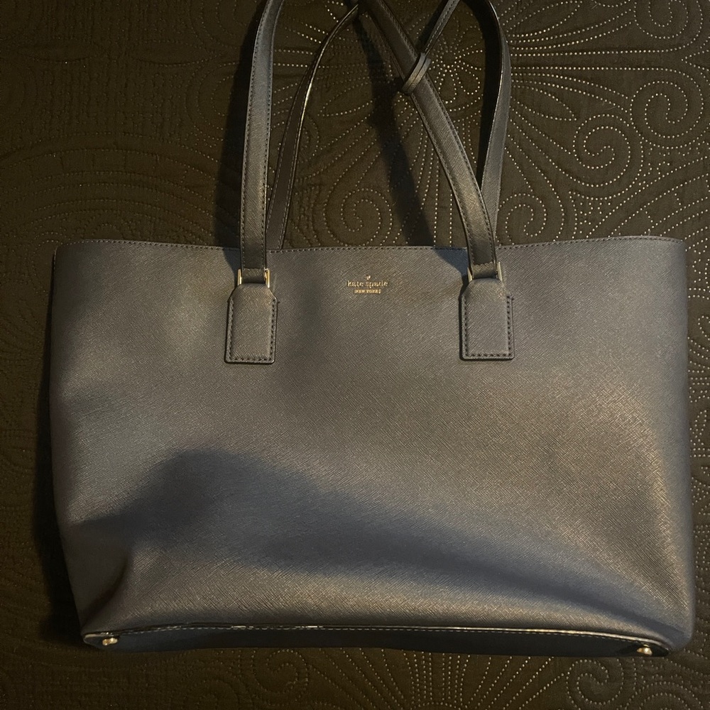 Kate Spade Blue Structured Tote Bag